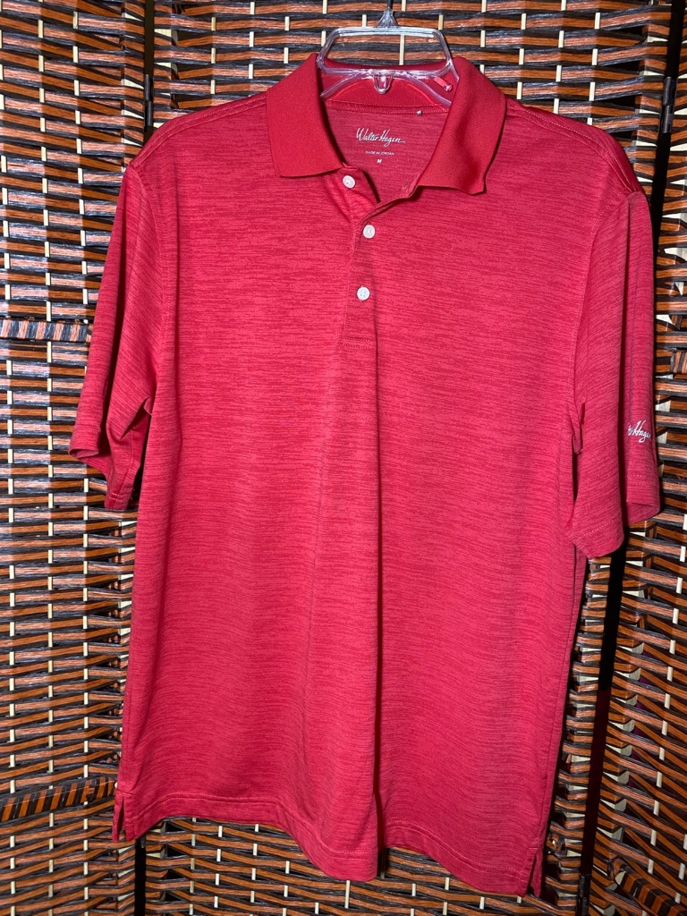 Walter Hagen Red Performance Golf Polo Shirt Size Medium